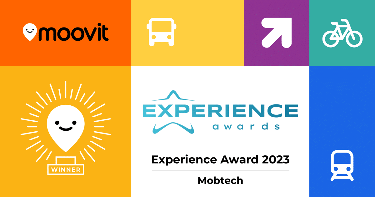 moovit_br's tweet card. Aplicativo recebe o Experience Award, prêmio que mede a satisfação dos usuários, após avaliação de 19 mil pessoas