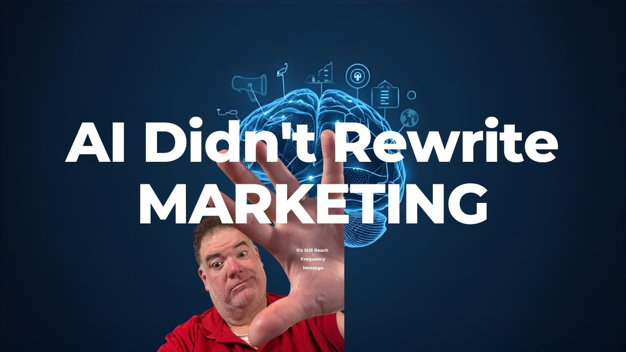 wrightimc's tweet card. “AI Didn’t Rewrite Marketing — It’s Still Reach × Frequency × Message”