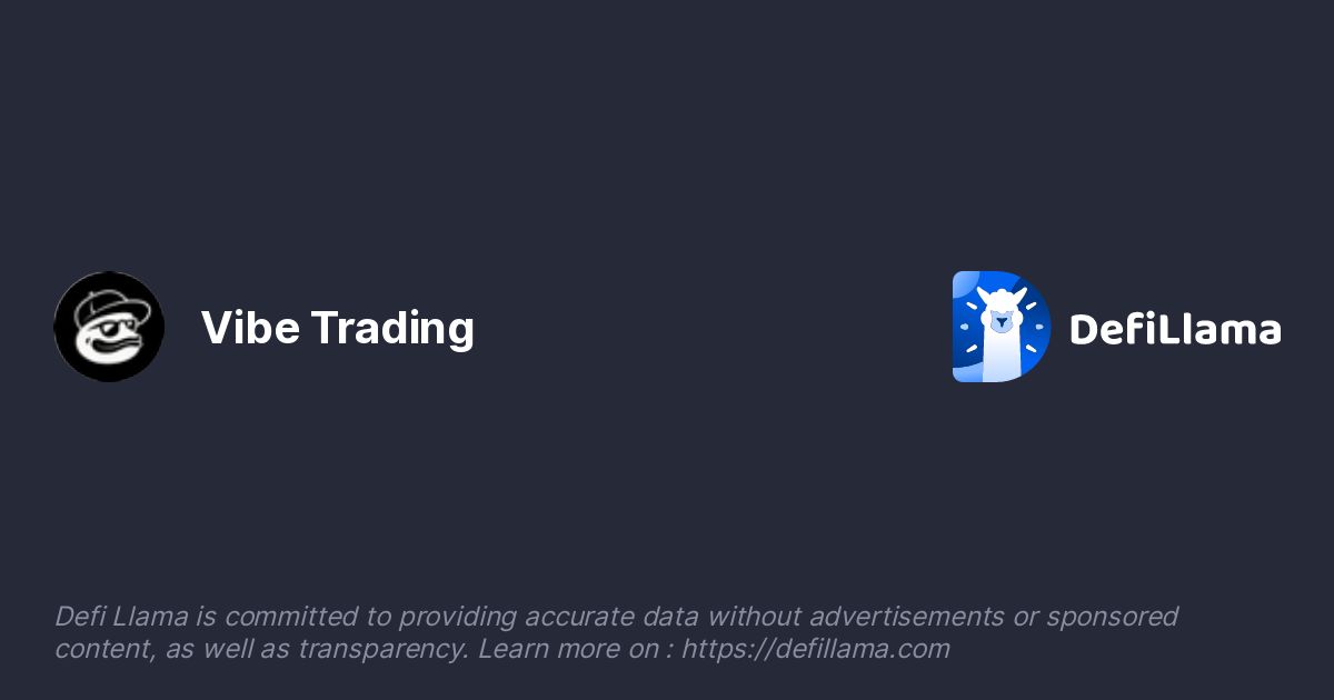 vibe_trading's tweet card. Track Vibe Trading metrics on DefiLlama. Including Perp Volume and their methodologies