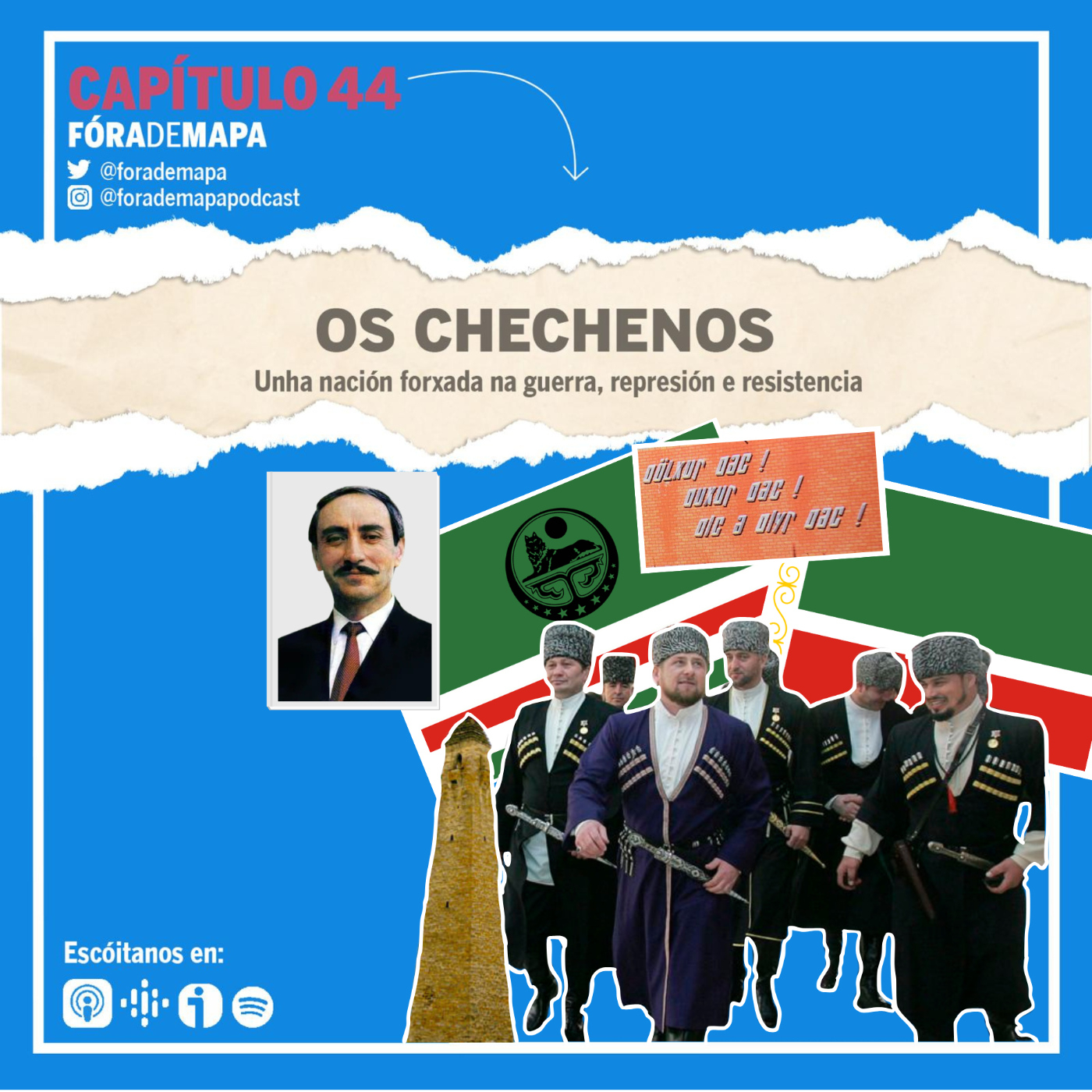 ForadeMapa's tweet card. Os chechenos son unha das moitas nacións que habitan os vales e montañas do Cáucaso norte, e con certeza son os máis famosos destes pobos, aínda que sexa por levar desde hai décadas sufrindo guerras,...