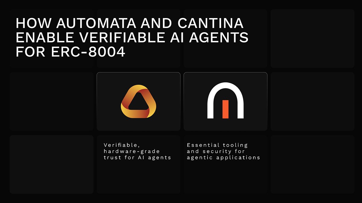 AutomataNetwork's tweet card. The age of autonomous AI agents is here, but it brings a fundamental challenge. As agents begin to manage assets and execute complex tasks…