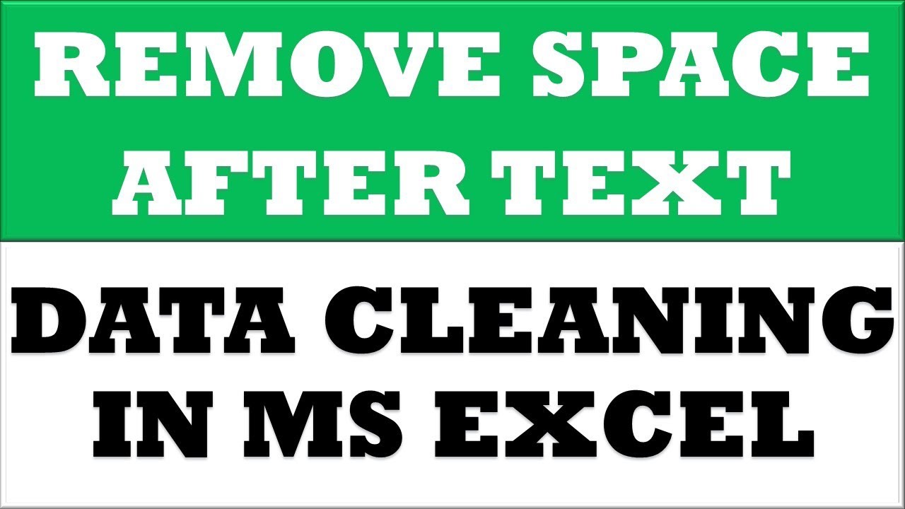 masterexcelaz's tweet card. Remove space after text | Data cleaning in excel