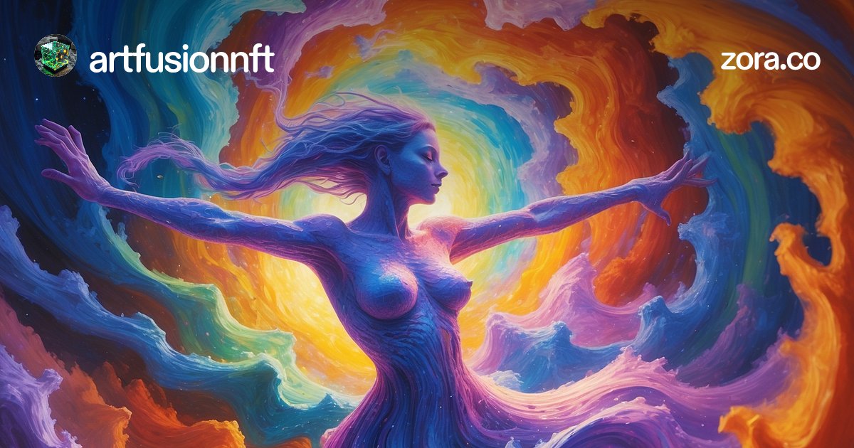 Artfusion_NFT's tweet card. Rainbow Portal