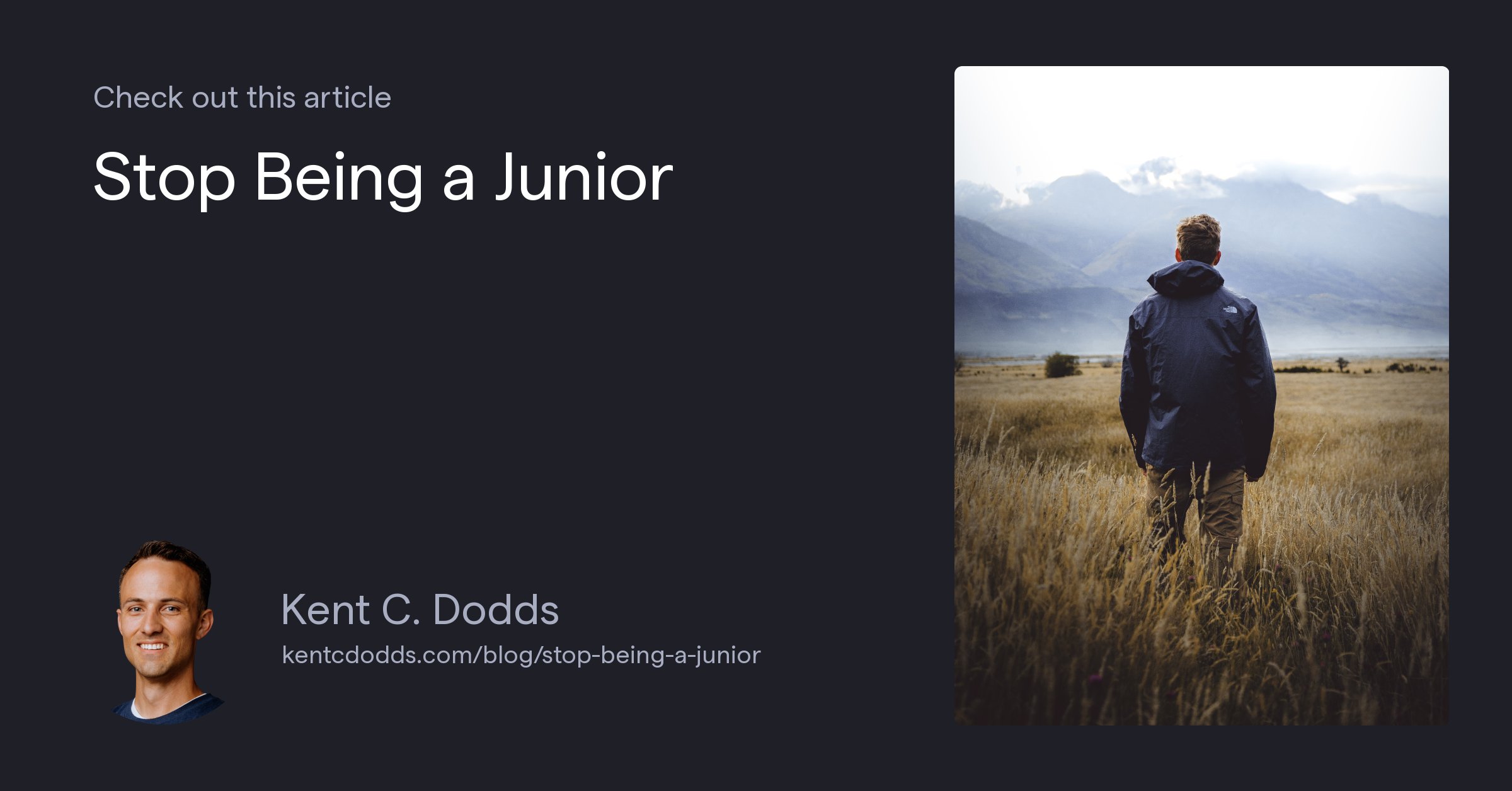 FreedomNetTech's tweet card. Some advise for people who still consider themselves junior developers