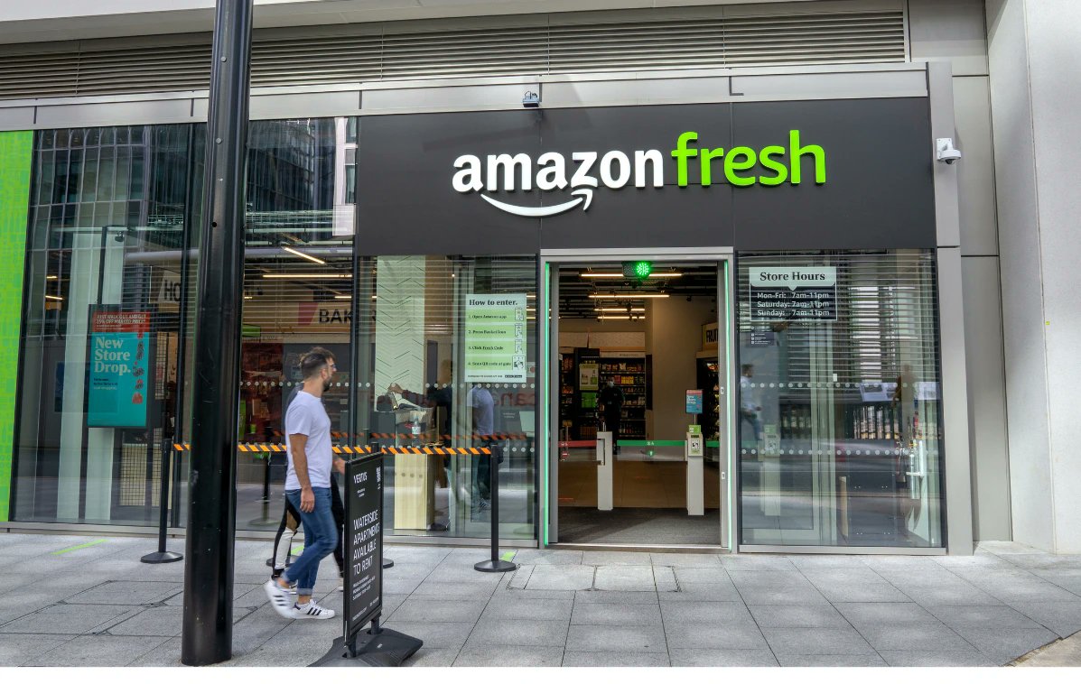 the_interface_'s tweet card. Amazon Fresh to leave the UK market