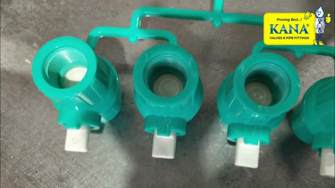 KanaValves's tweet card. 🔴 Manufacturing of PVC Threaded Ball Valves– Green Body, Red Handle...