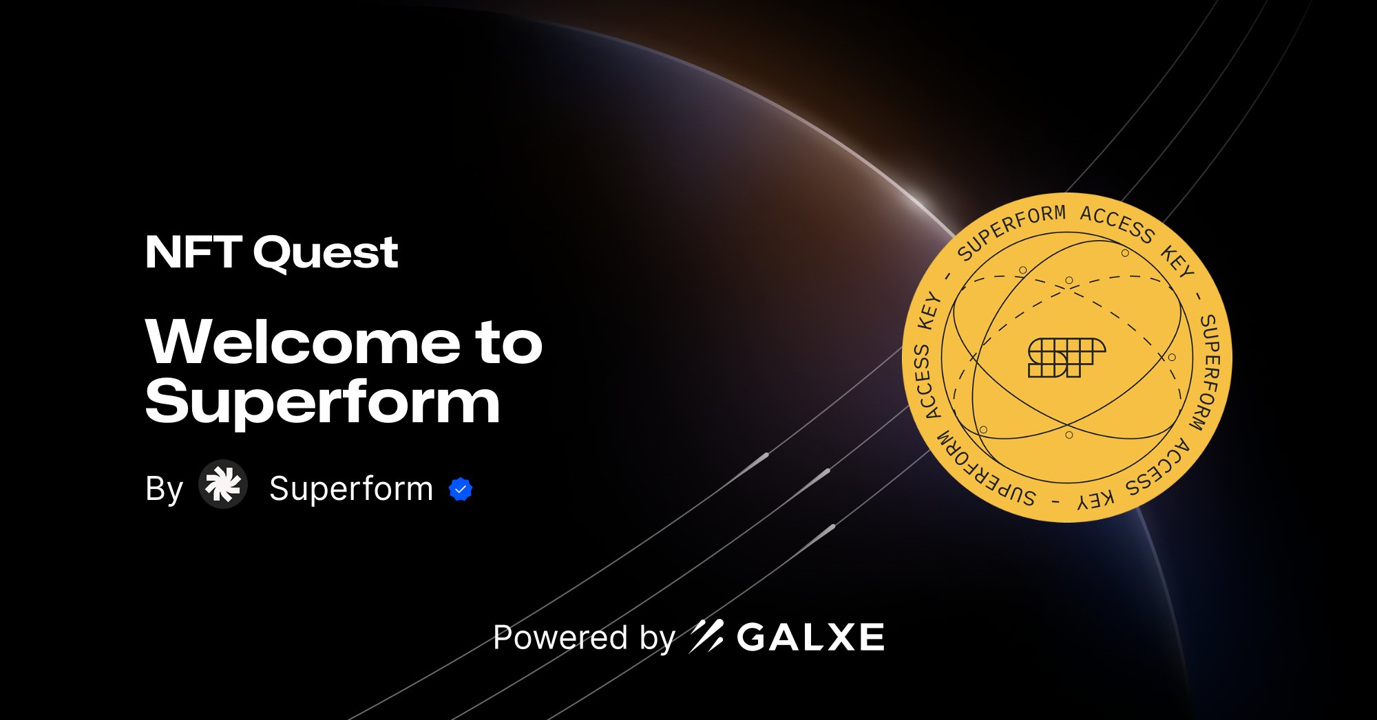 superformxyz's tweet card. Join Welcome to Superform by Superform on Galxe. Collect NFT and OAT badges to enhance your web3 presence and reputation.