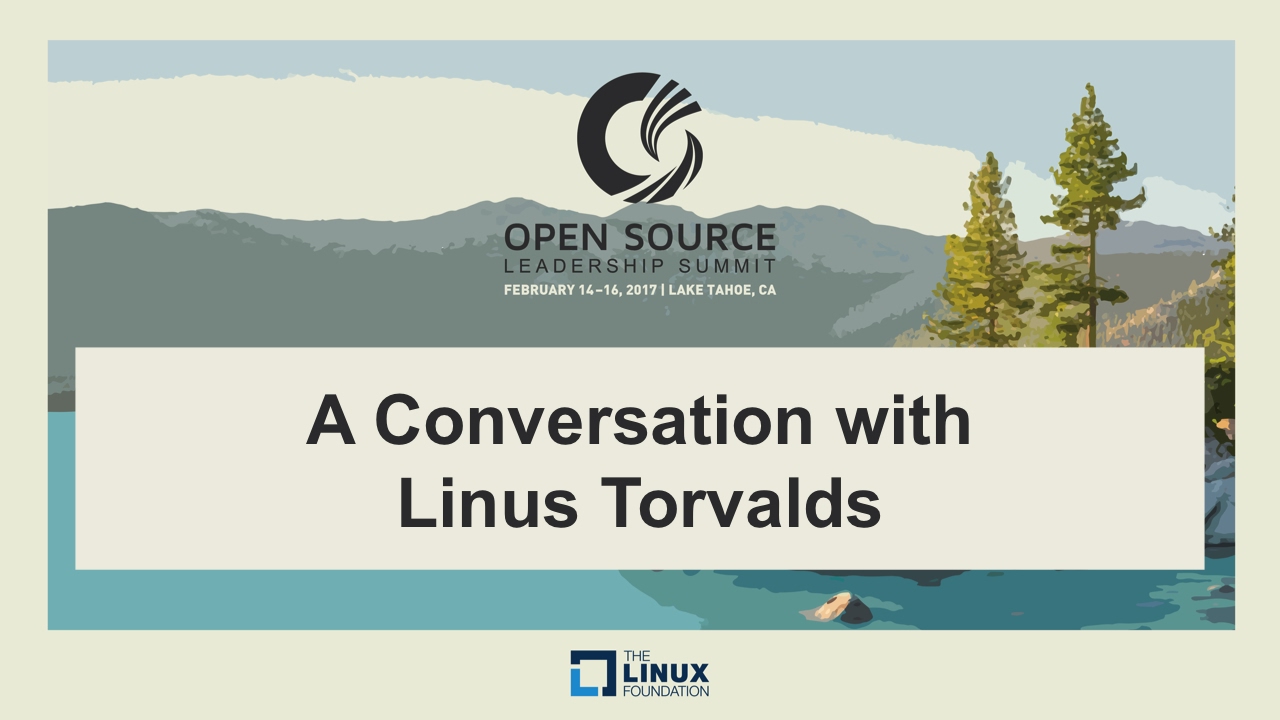 ioshints's tweet card. Keynote: A Conversation with Linus Torvalds