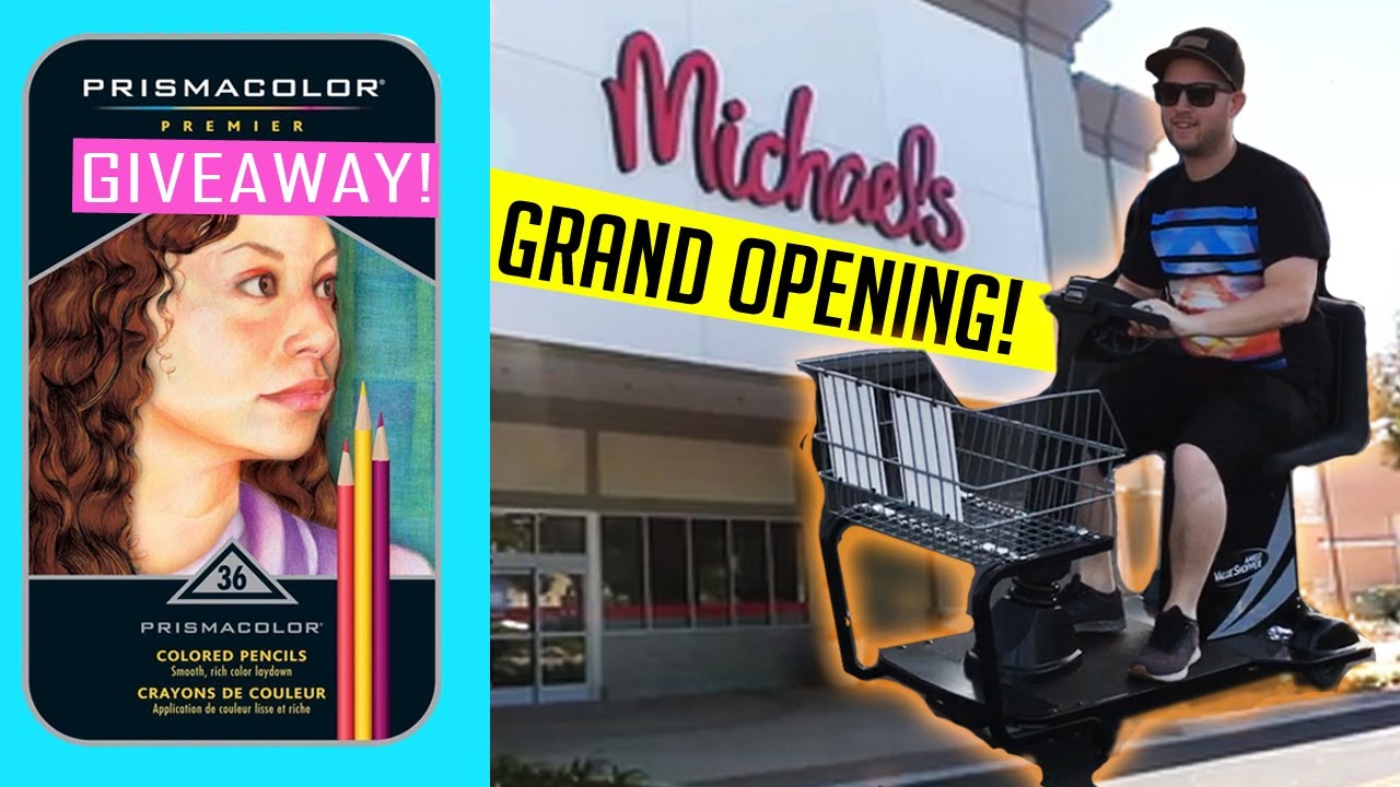 stickyARTc's tweet card. Michaels Art Supplies Store Grand Opening & Prismacolor Giveaway!