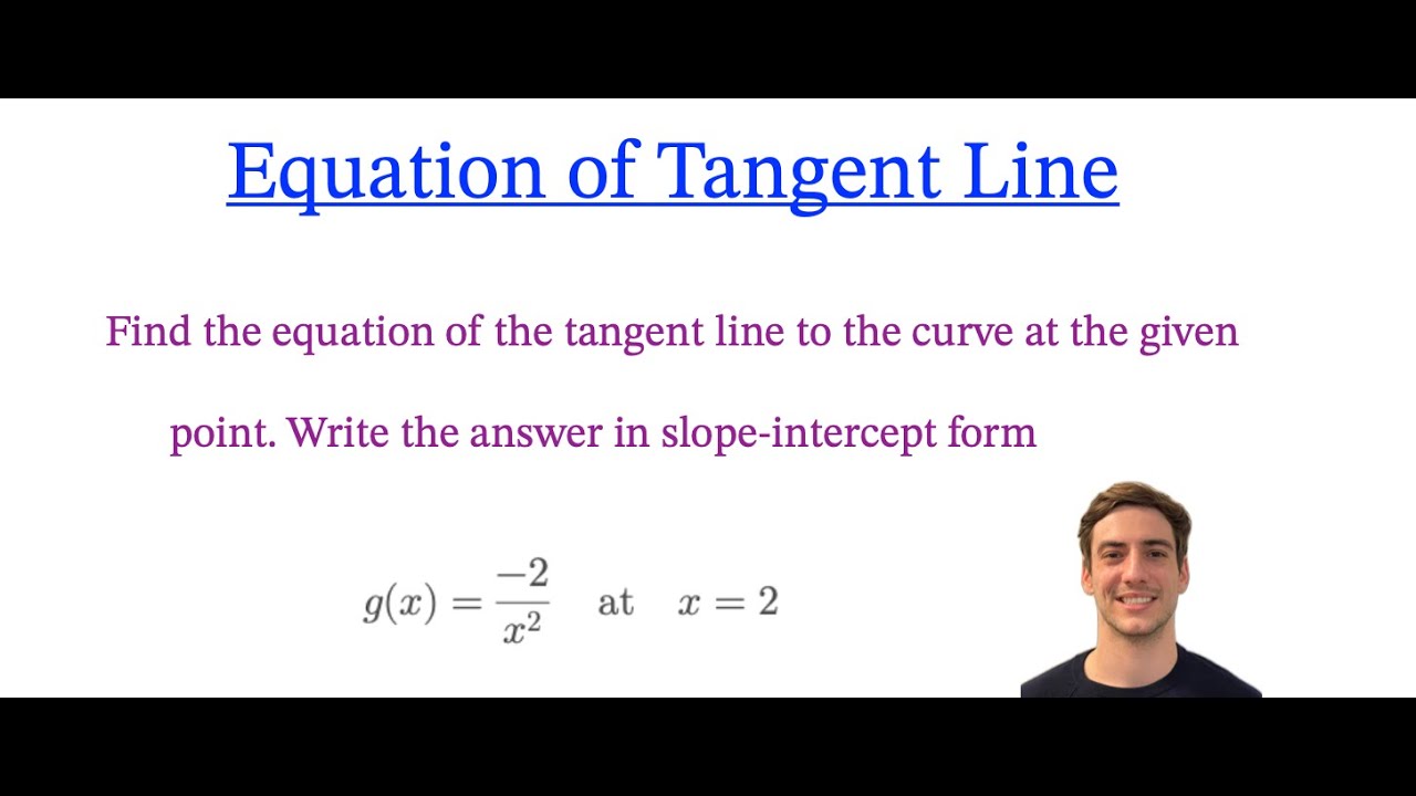 TheMathGoat's tweet card. Math Calculus: Find Equation of the Tangent Line in Slope Intercept...