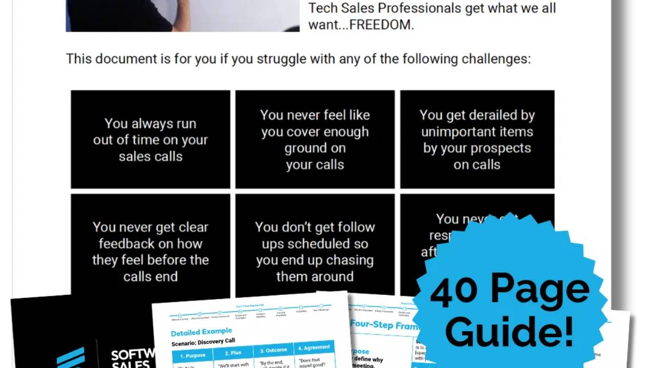 jjjsalescoach's tweet card. Get the 40 page guide to transform your sales calls