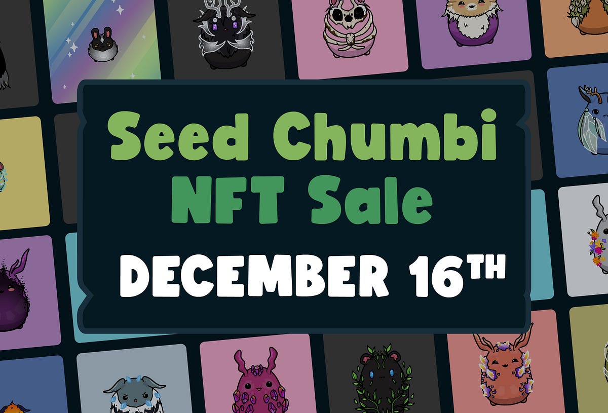chu_mb1's tweet card. The Seed Chumbi NFT Sale will begin on the 16th of December!