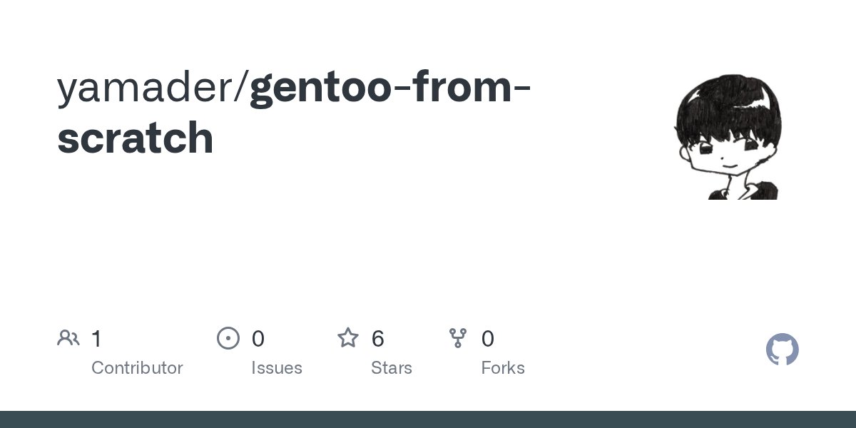 _yamader's tweet card. Contribute to yamader/gentoo-from-scratch development by creating an account on GitHub.