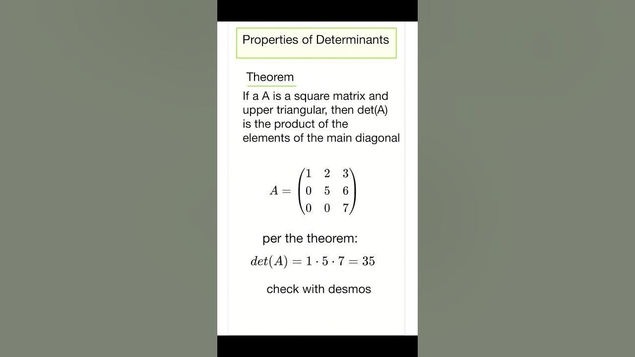 DCoins's tweet card. Triangular Matrix? Just Multiply the Diagonal!