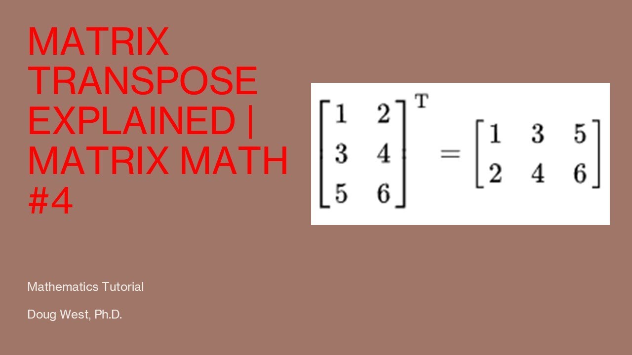 DCoins's tweet card. Matrix Transpose Explained | Matrix Math #4