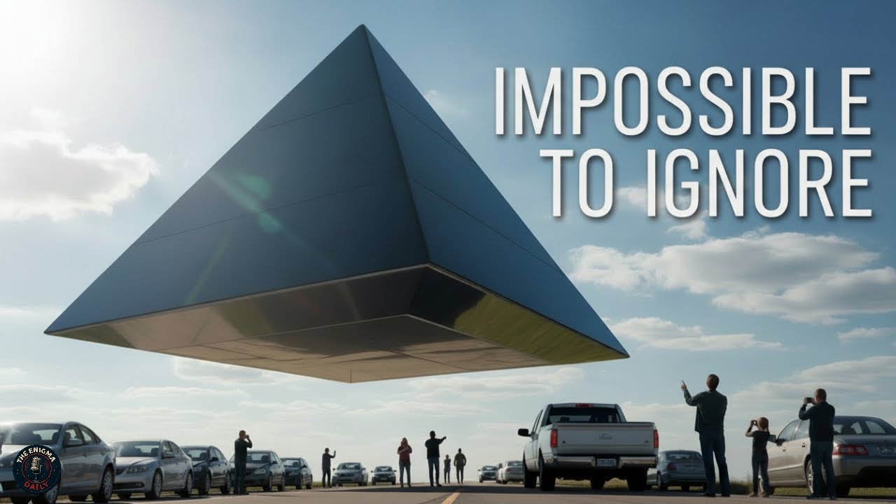 Enigma_Files's tweet card. Mysterious Black Pyramid UFO Spotted Over Texas