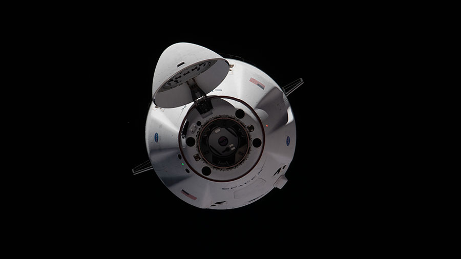 Space_Station's tweet card. A SpaceX Dragon is on track to arrive at the International Space Station, Tuesday, June 6, with an expected docking of the cargo spacecraft about 5:50 a.m. EDT. Live coverage is underway on NASA...