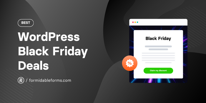 FormidableForms's tweet card. Don't miss out on amazing WordPress deals this Black Friday. See our list of offers from our favorite products and services.