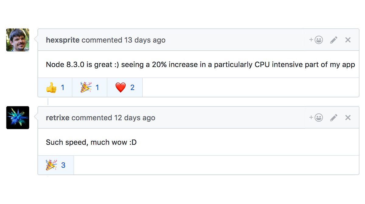 meteorjs's tweet card. Node 8, npm 5, Mongo 3.4.5, lazy modules anywhere, advanced React features
