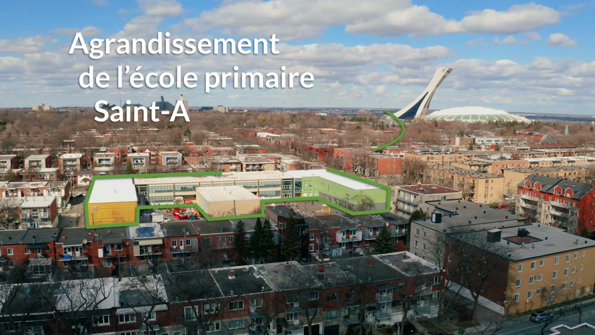 cssdemontreal's tweet card. Agrandissement de l’école primaire Saint-Albert-le-Grand – Avancement...