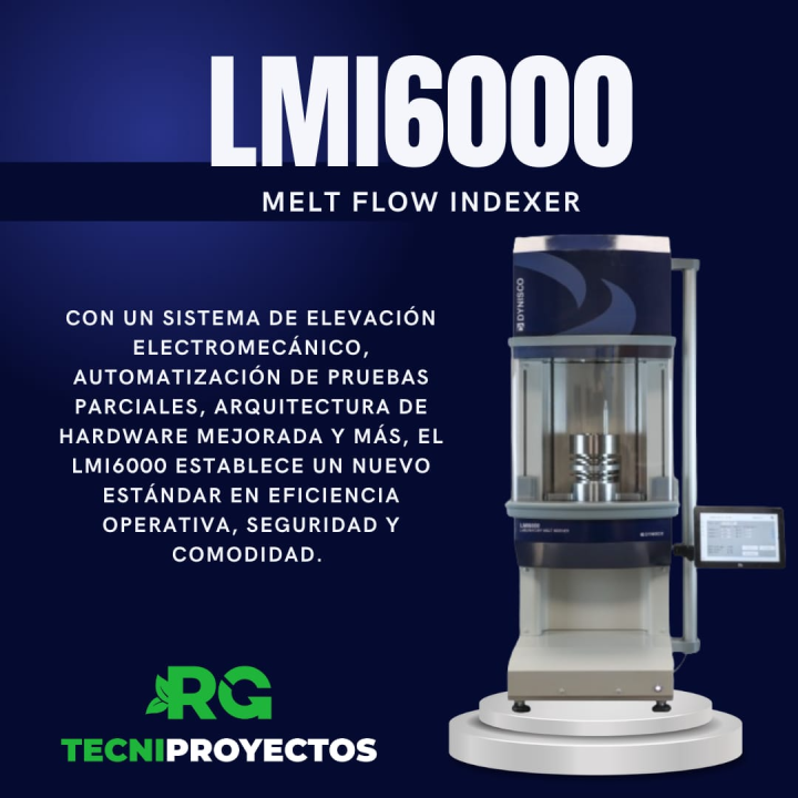 Tecniproyectos's tweet card. Hay varias características nuevas e interesantes en nuestro nuevo PLASTÓMETRO LMI-6000. Con un sistema de elevación electromecánico, automatización de pruebas parciales, arquitectura de hardware...