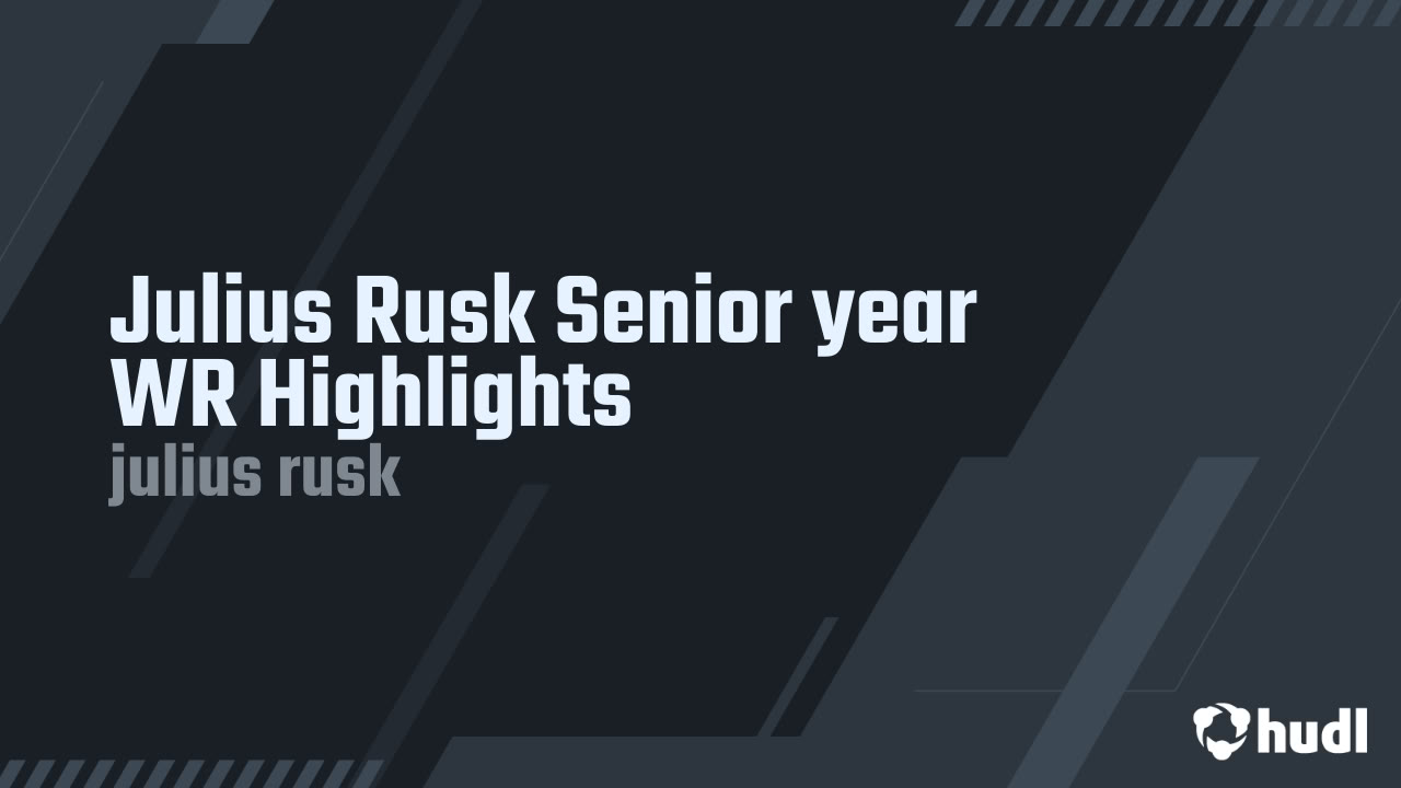 rusk_julius's tweet card. Julius Rusk Senior year WR Highlights