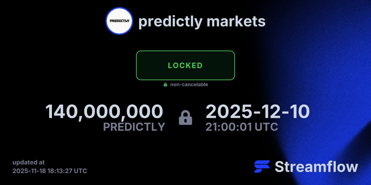 predictlysol's tweet card. Streamflow is the leading multi-chain asset streaming protocol specializing in token vesting and treasury management solutions.