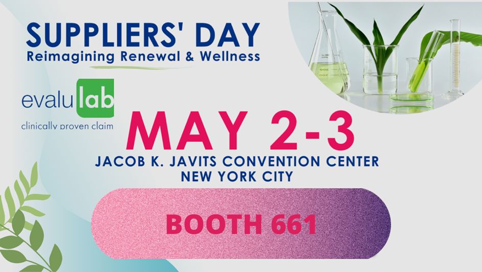 Evalulab's tweet card. Evalulab will be present at NYSCC Supplier's Day- Invitation to join us 📢👋 We warmly invite you to stop by the Evalulab booth at number 661 to learn more about our full range of clinical studies...