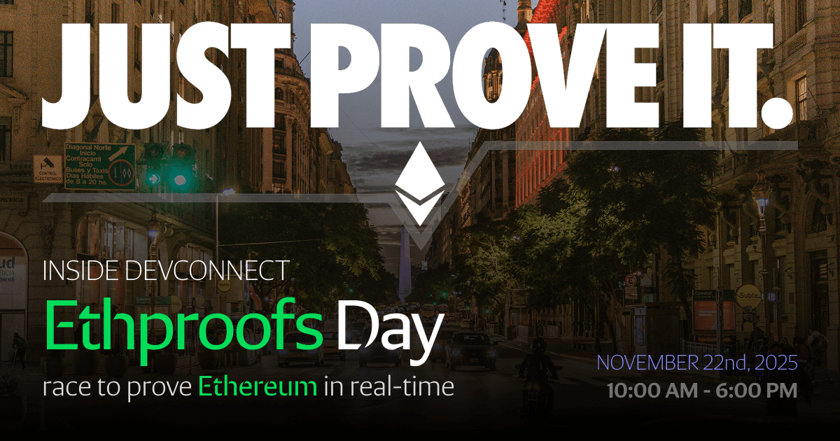 drakefjustin's tweet card. Ethproofs Day (inside of Devconnect)