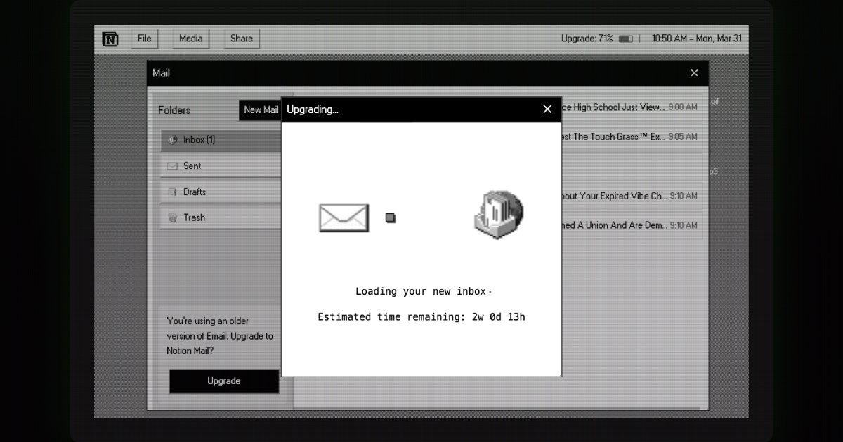 allwhite_code's tweet card. A retro inbox experience with something smarter beneath the surface. Explore the past to uncover a new kind of email.