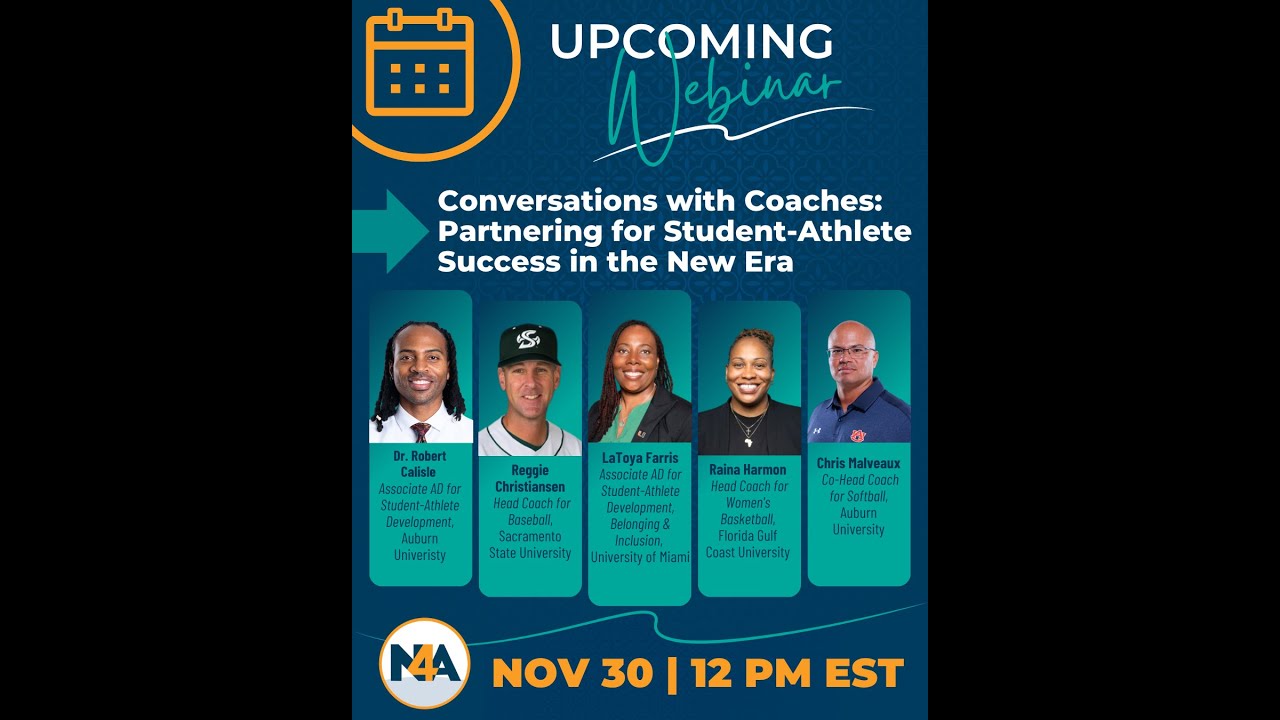 N4A_EduServices's tweet card. Conversations with Coaches: Partnering for Student-Athlete Success in...