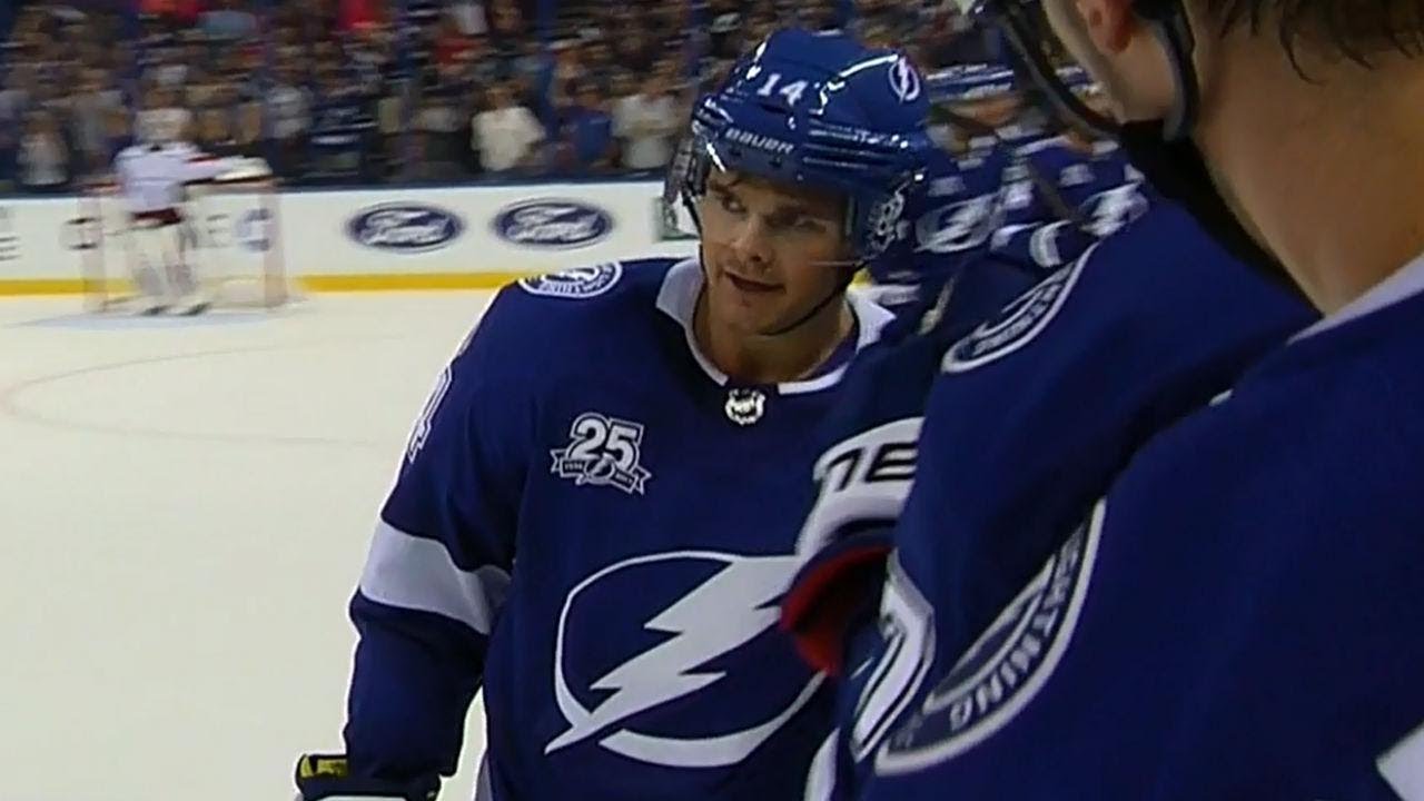 ChuggingSchultz's tweet card. Kunitz scores first goal as member of Lightning