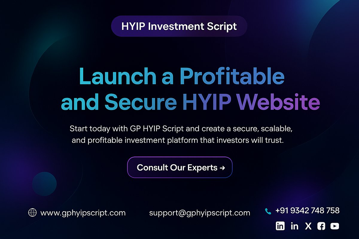 gphyipscript's tweet card. Discover how GP HYIP Script helps automate investment plans, enhance security, and ensure long-term success. Get a free demo today!