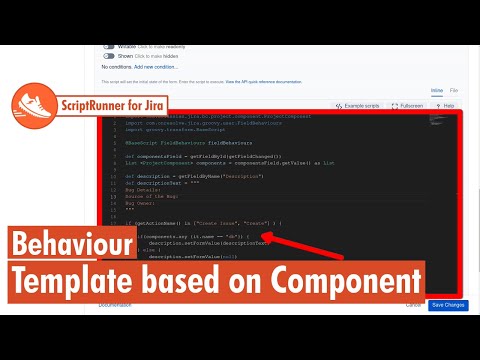 sparxsys's tweet card. Let us write a simple script behaviour to add a template in the description based on the component field. #ScriptRunner #behaviour