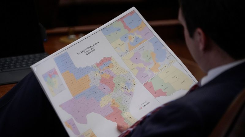 cnnbrk's tweet card. A federal court Tuesday blocked Texas from using its newly drawn congressional map in next year’s midterms, ruling that the map is likely an unconstitutional racial gerrymander.