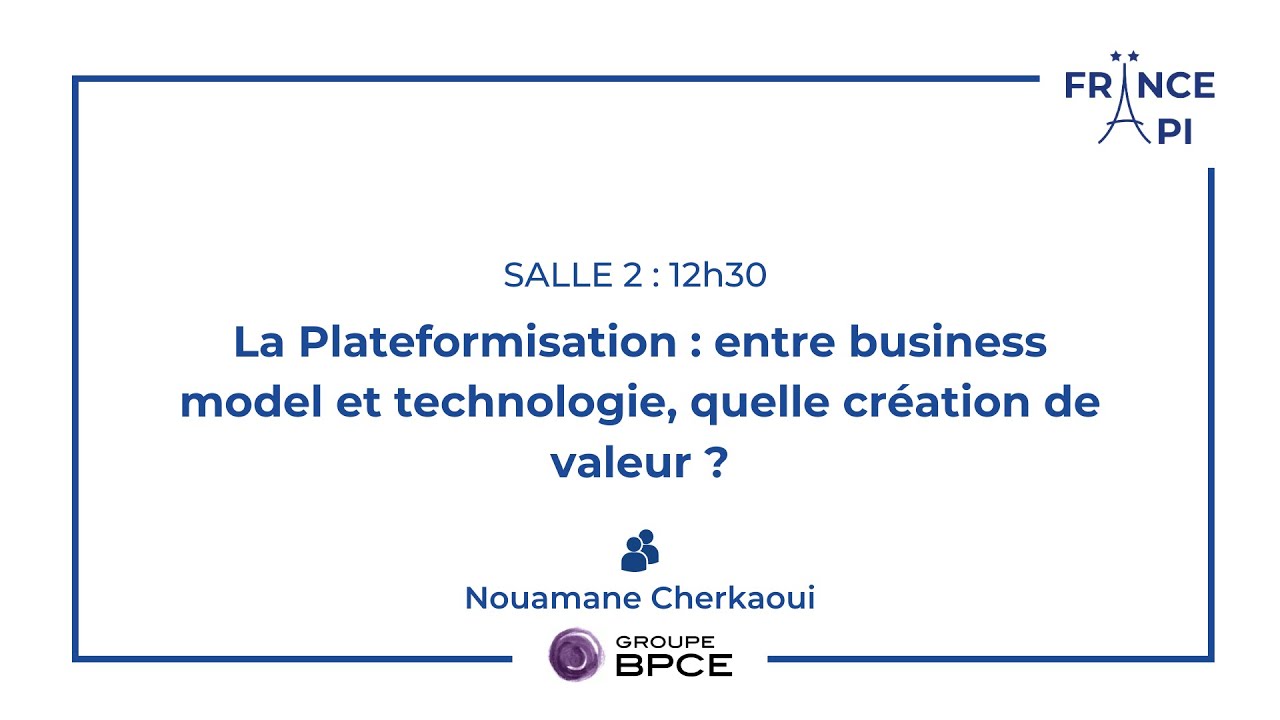 FranceApi's tweet card. REPLAY - La Plateformisation : entre business model et technologie,...