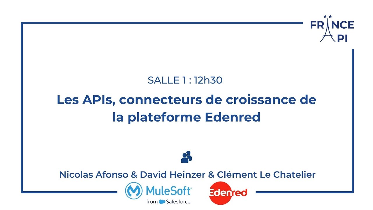 FranceApi's tweet card. REPLAY - Les APIs, connecteurs de croissance de la plateforme Edenred