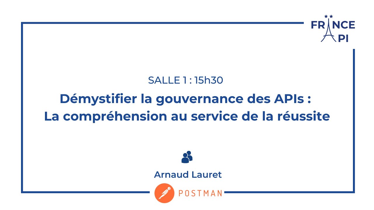 FranceApi's tweet card. REPLAY - Démystifier la gouvernance des API : La compréhension au...