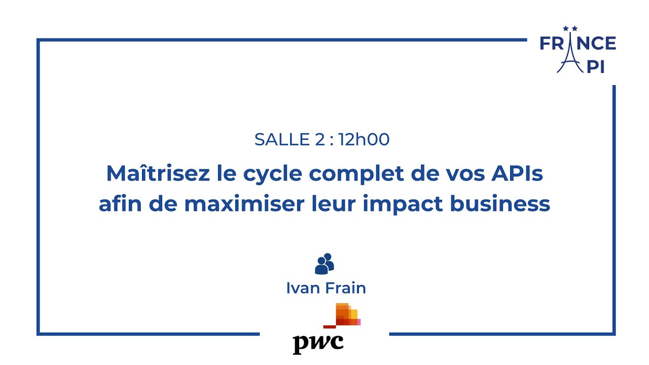FranceApi's tweet card. REPLAY - Maîtrisez le cycle complet de vos APIs afin de maximiser...