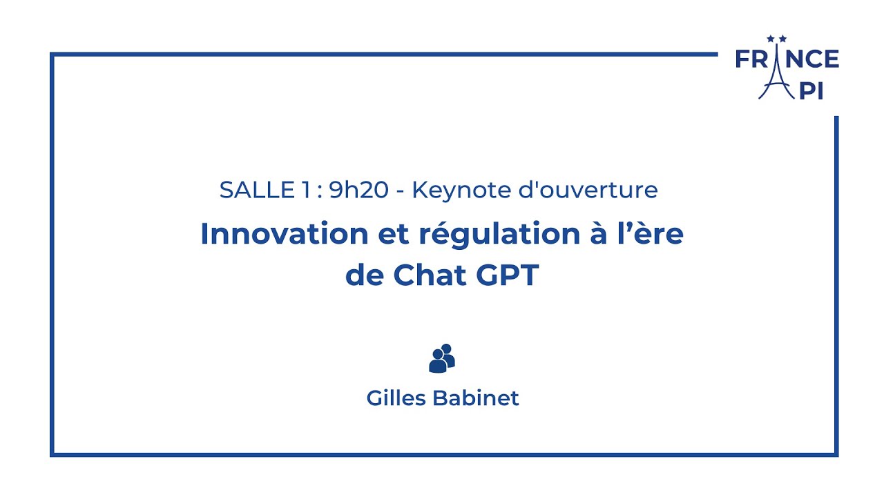 FranceApi's tweet card. REPLAY - Innovation et Régulation à l'ère de ChatGPT