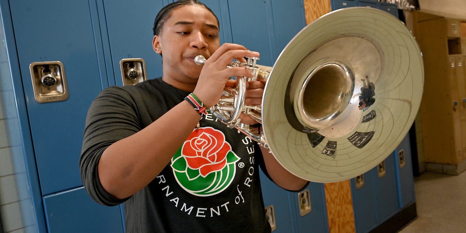WPSPerformArts's tweet card. The Worcester student hasn't let a late start in playing an instrument stop him from pursuing his dream of performing as part of an HBCU marching band