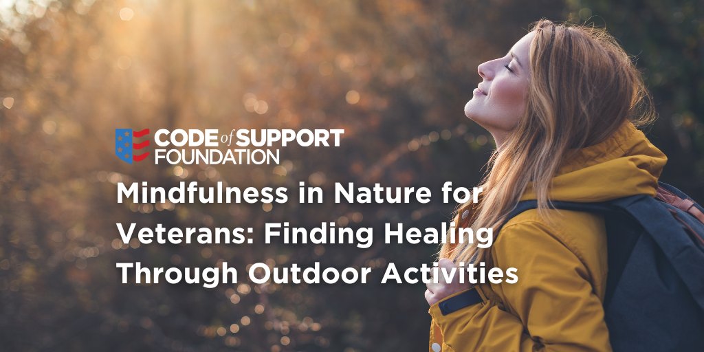 codeofsupport's tweet card.   As our world continues to evolve with technology, we mustn’t overlook the profound benefits of spending time outdoors—especially for veterans grappling with mental health challenges. According to...