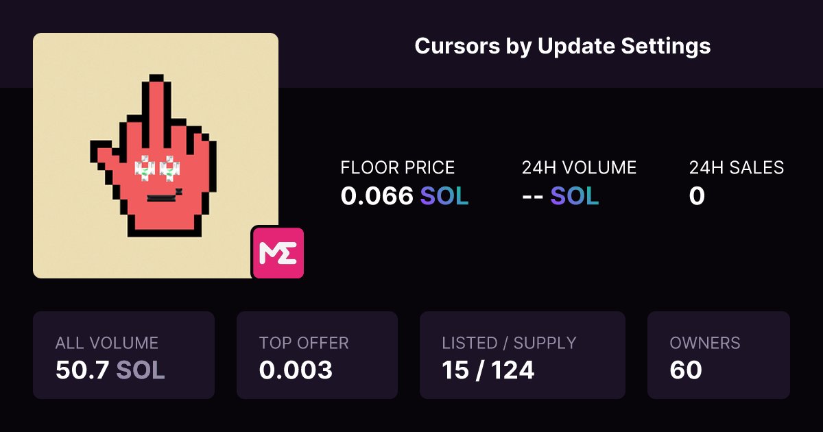 update_settings's tweet card. Support web3 devs and the tools they are building with a Cursor from Update Settings.
