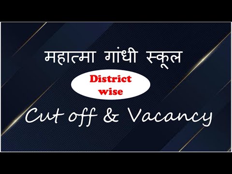 2001mohitgoyal's tweet card. Mahatma Gandhi school district wise cut off & Vacancy details Analysis