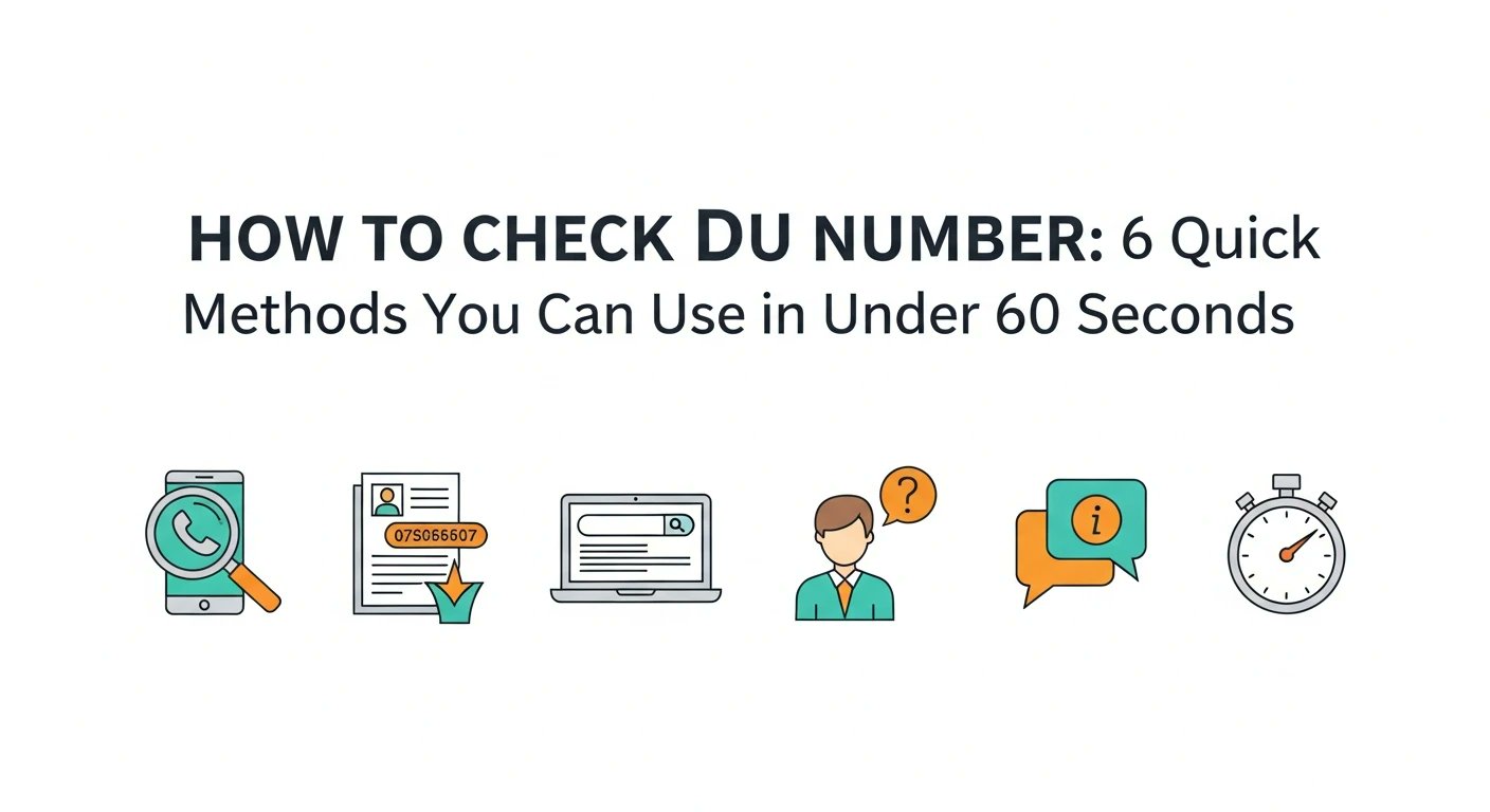 The_Arab_Posts's tweet card. Learn how to check DU number in seconds using 116, the DU app, SMS, and more, quick, simple, and effortless.