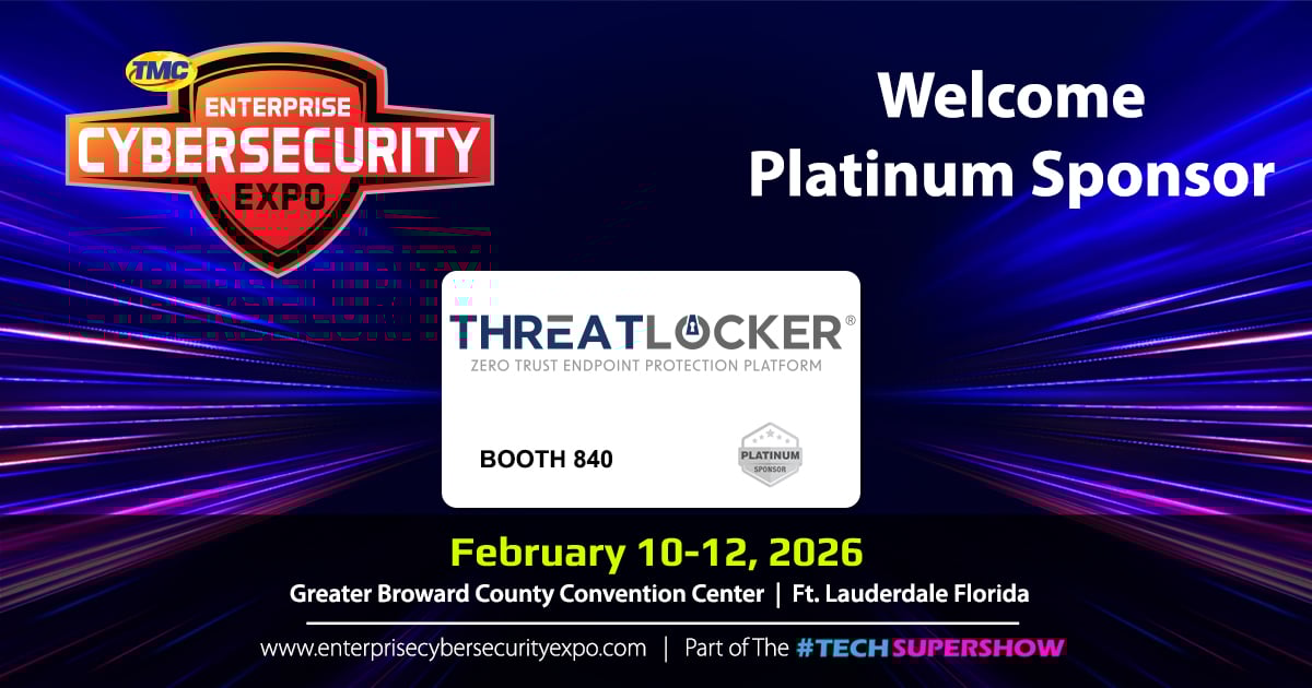 ITEXPO's tweet card. ThreatLocker will be showcasing its zero trust approach to modern cybersecurity, helping enterprises build stronger, more secure defenses against relentless AI-driven attacks.