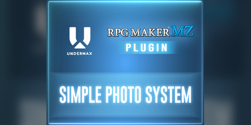 UndermaxPlugins's tweet card. A bundle by Undermax, $14.99 for RPG MAKER MZ Plugin: Simple Photo System, RPG MAKER MZ Plugin: Stamps Album, RPG MAKER MZ Plugin: Hidden Items