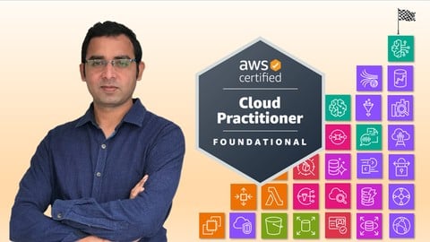 subhamchand04's tweet card. Build strong AWS foundation | Become AWS Cloud Certified | 40+ Labs | 1 Full Practic Test | For absolute AWS beginners