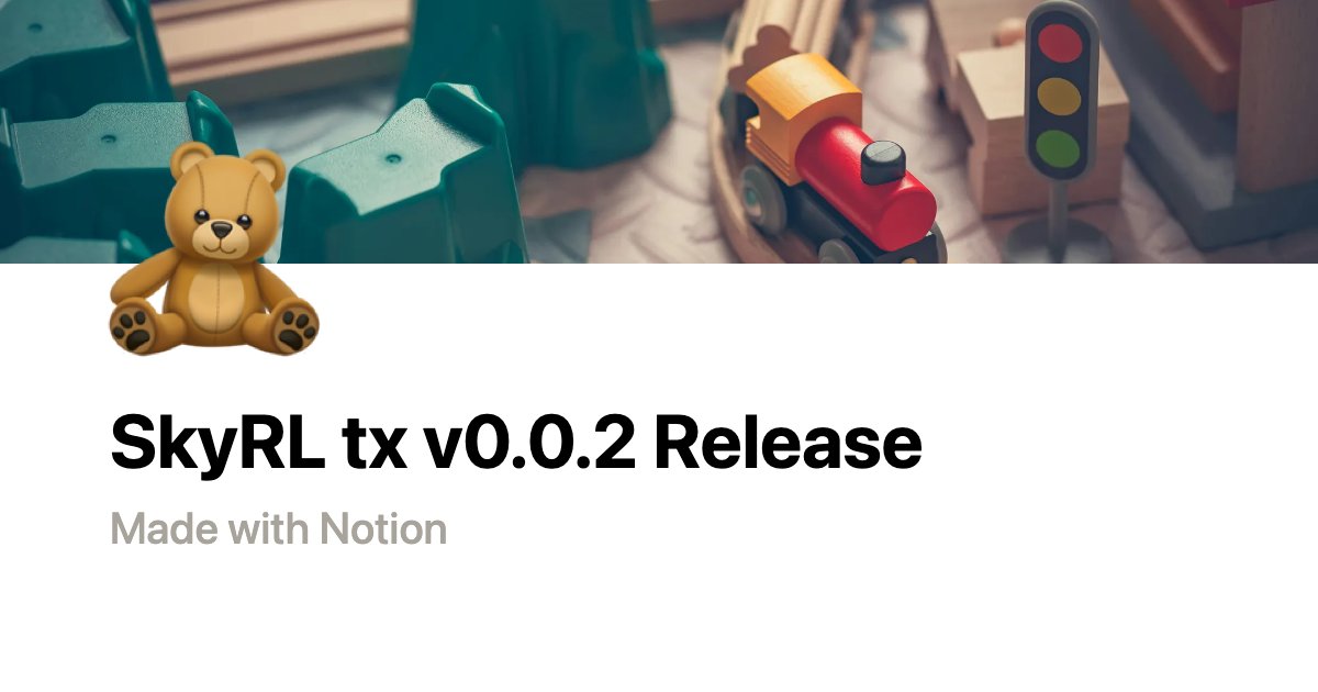 tyler_griggs_'s tweet card. Philipp Moritz, Tyler Griggs, and the SkyRL Team