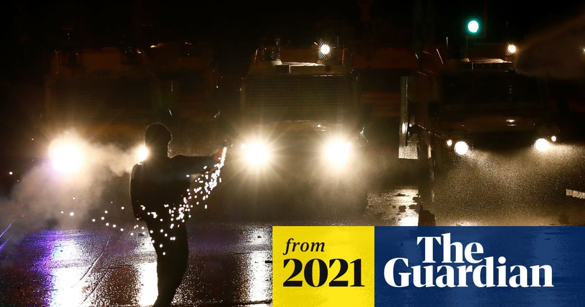 oraclebones's tweet card. Gangs of youths gathered near the scene of Wednesday night’s violence and hurled stones and fireworks at police